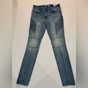 PacSun NWT Light Biker Stacked Skinny Jeans. Size 32 x 32